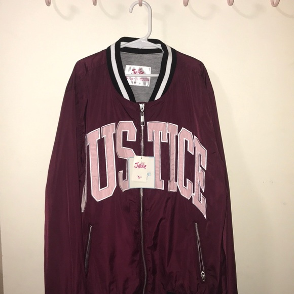 MAROON/BURGUNDY RAIN JACKET FROM JUSTICE BRAND NEW - Picture 4 of 7